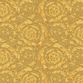 Versace Floral Garland 2 Wallpaper - Gold