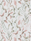 Floral Tendrils - Green and Pink