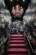 Floral Tiles - Pink Chandelier Only Stairwell