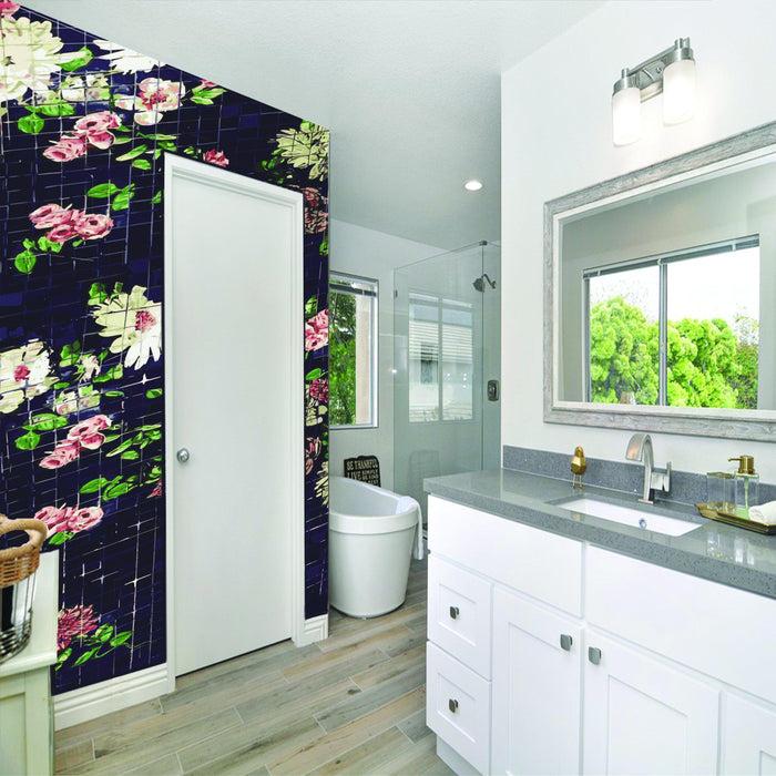 Vintage Floral Tile Mural