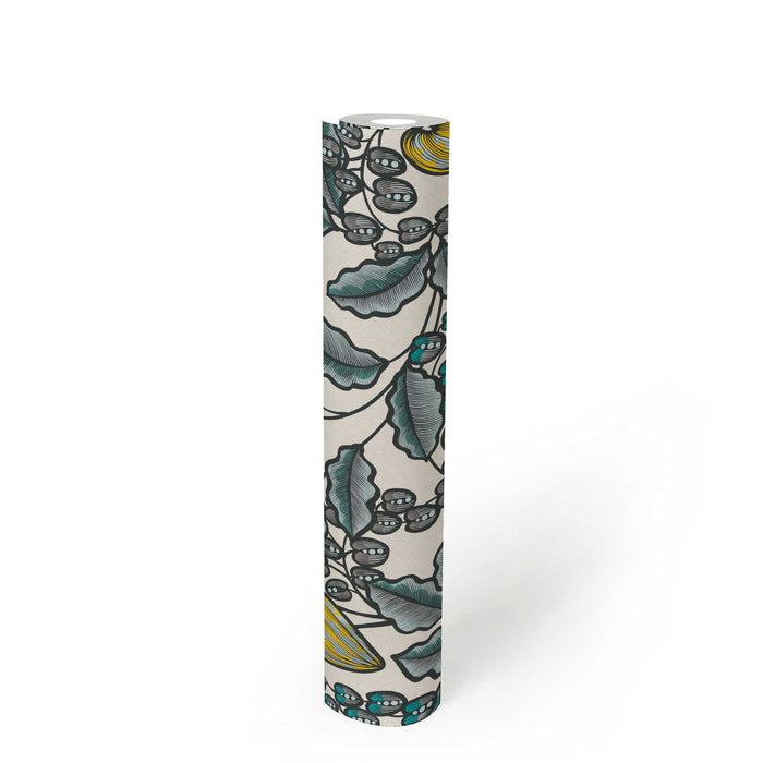 Floral Vine Wallpaper - Cream