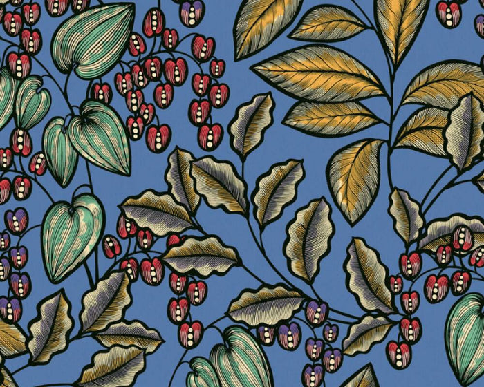 Floral Vine Wallpaper - Turquoise