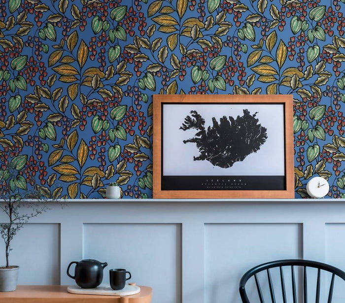 Floral Vine Wallpaper - Turquoise