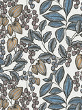 Floral Vine Wallpaper - White/Blue