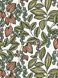 Floral Vine Wallpaper - White/Green