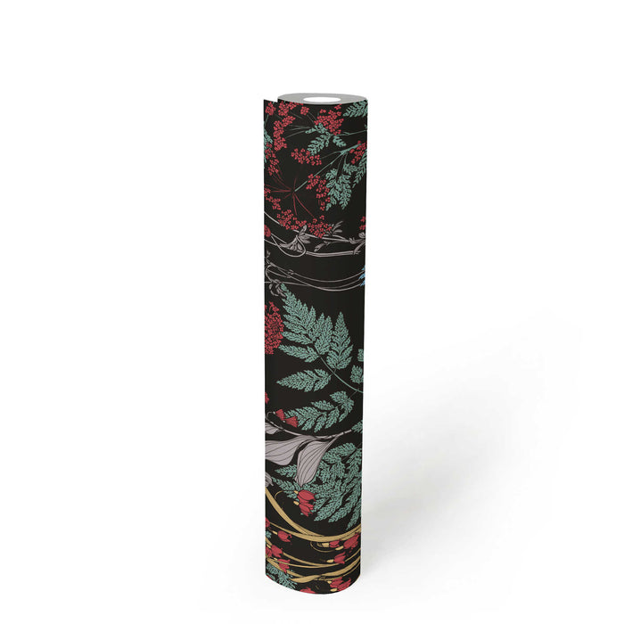Floral Wallpaper - Black