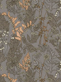 Floral Wallpaper - Grey/Cream