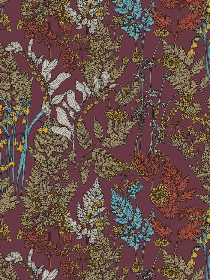 Floral Wallpaper - Red