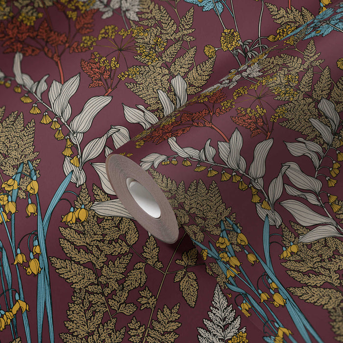 Floral Wallpaper - Red