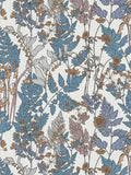 Floral Wallpaper - White/Blue