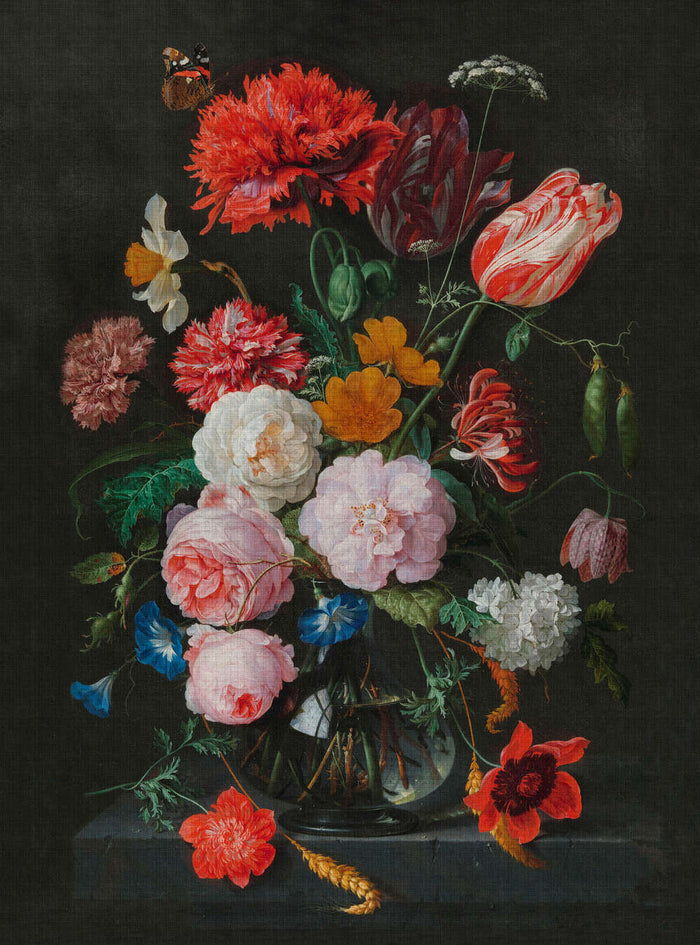 Flowers Still Life With Roses - Custom Sized Wallpaper Mural (per m2)