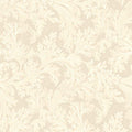 Cream forenza ornate leaves wallpaper with ornate scrolling acanthus leaves in a damask rhythm — flat pattern detail
