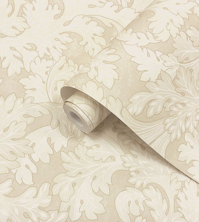 Roll of Forenza Ornate Leaves cream wallpaper