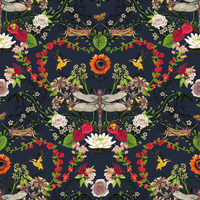 Dragon Fly Velvet - Indigo