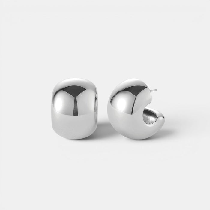 Gemma Hoops Earrings- Silver