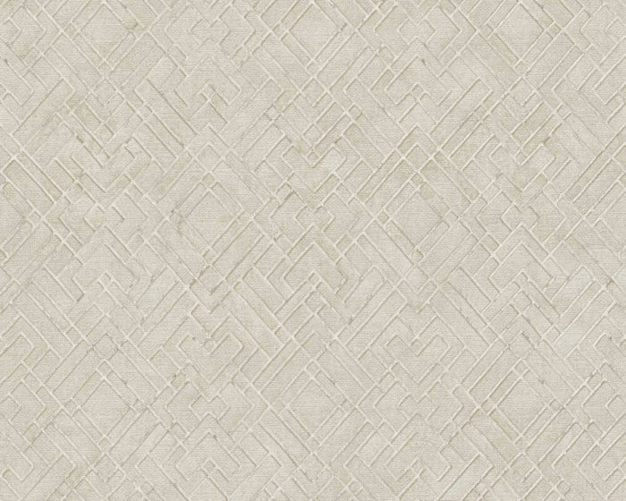 Geo Parquet Wallpaper (Metropolitan Stories 3 Collection) - Cream
