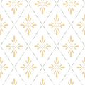 Geo Star Floral Wallpaper - Yellow