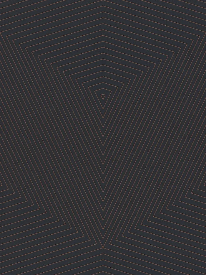 Geometric Paris Wallpaper - Black/Gold - Discontinuing