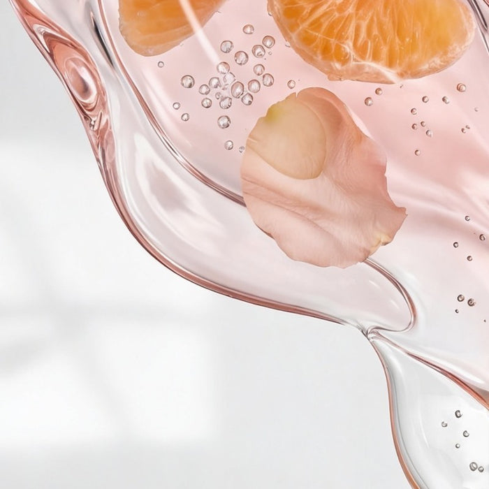 Shop Rescue Spa Glacial White Caviar Hydra-Pure Rejuvenating Mist featuring abstract pink liquid and floral elements