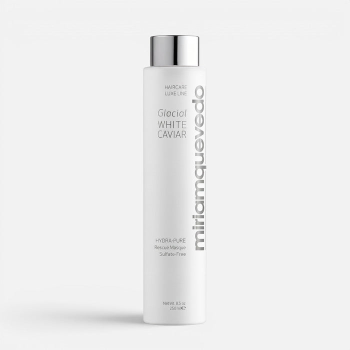 Shop Rescue Spa Glacial White Caviar Hydra-Pure Rescue Masque in a sleek white 250mL bottle for dry, damaged hair.
