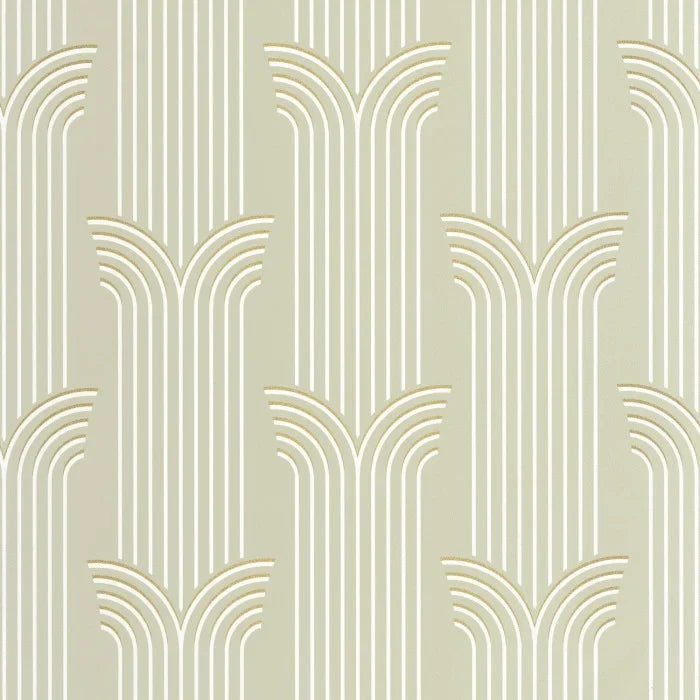 Glamour Wallpaper - Vert Amande Dore