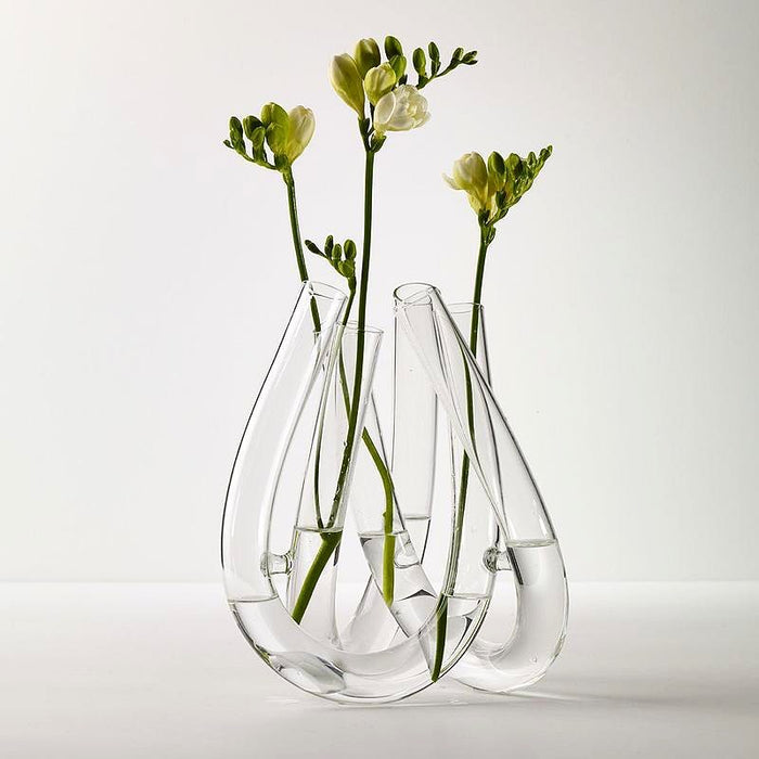 Glass Stem Vase - 18cm