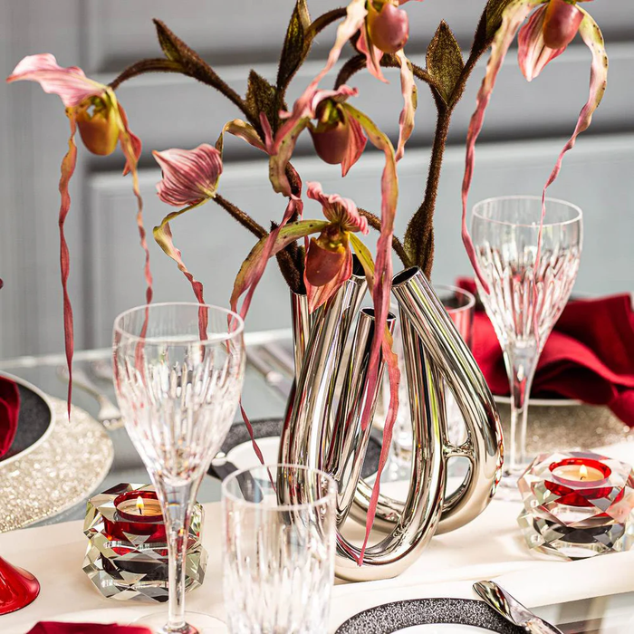 Glass Stem Vase - 18cm