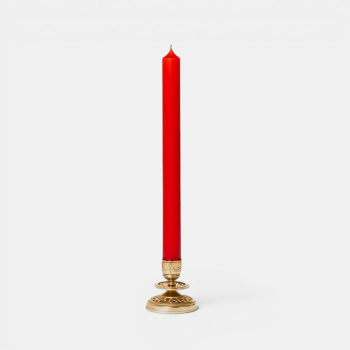 Gold Plated Chiselled Candlestick