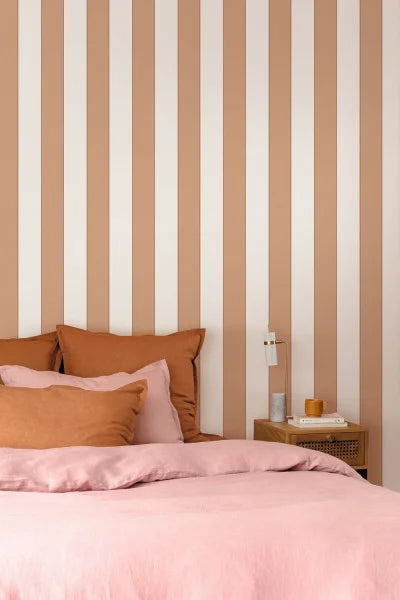 Golden Lines Wallpaper - Honey Brown