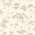 Graminees Wallpaper - Beige/Silver/White
