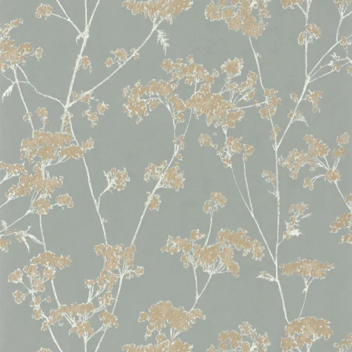 Graminees Wallpaper - Grey/Blue