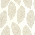 Graphic Leaves Wallpaper - Blanc Or