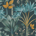 Graphic Palms Wallpaper - Dark Green