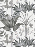 Graphic Palms Wallpaper - Grey