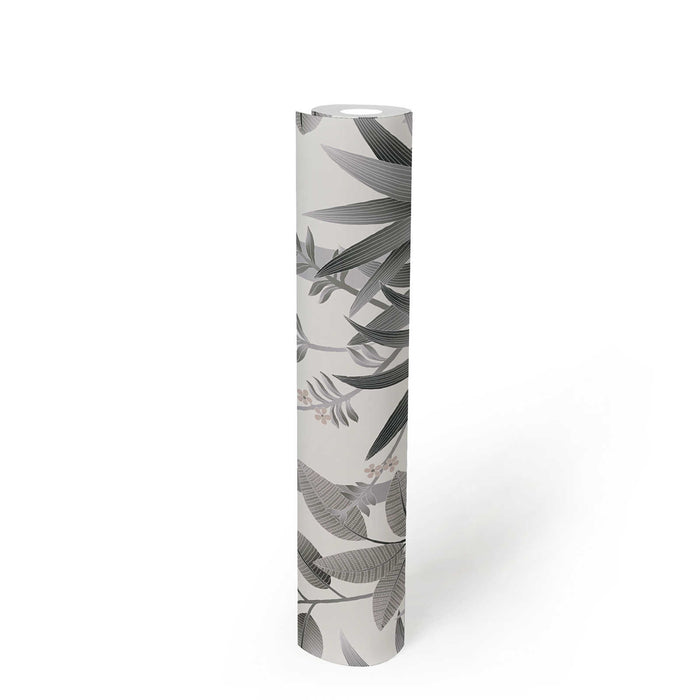 Graphic Palms Wallpaper - Grey