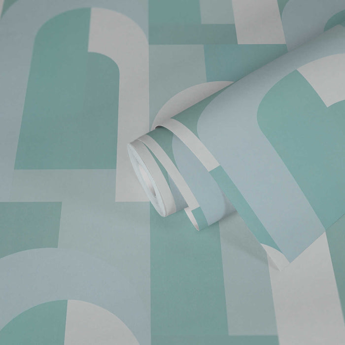 Graphics Arch Wallpaper - Blue
