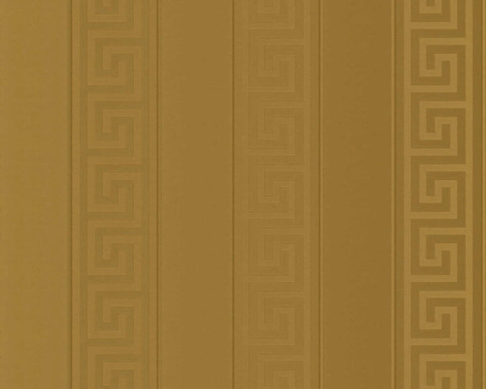 Versace Greek Key Stripe Wallpaper  - Gold