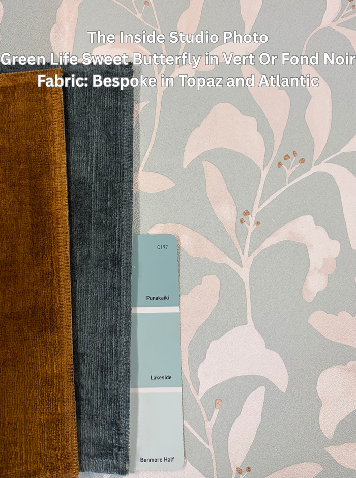 Green Life Sweet Butterfly Wallpaper - Sage Gold - Discontinuing