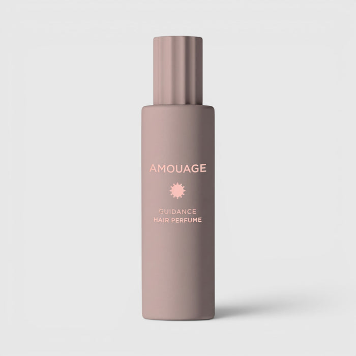 Shop Rescue Spa Amouage Guidance hair perfume in a matte mauve bottle with rose gold lettering.