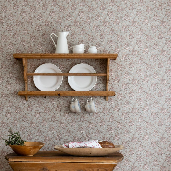 Gysinge Flower Motifs Wallpaper - Red