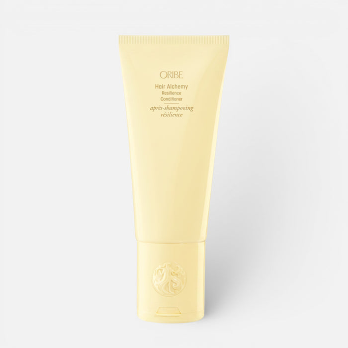 Shop Rescue Spa Oribe Hair Alchemy Resilience Conditioner in a pale yellow squeeze tube for strengthening hair