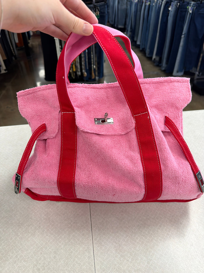 Handbag By Clothes Mentor In Pink & Red, Size:Large
