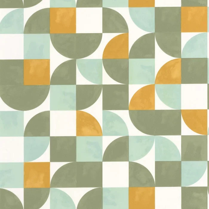 Happiness Wallpaper - Vert kaki orange