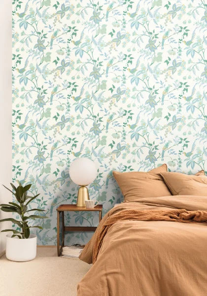 Happy Wallpaper - Bleu Porcelaine