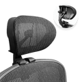Mesh headrest for Herman Miller Aeron Classic office chair, black, adjustable design