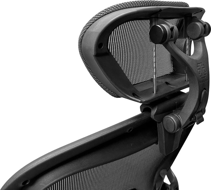 Mesh headrest for Herman Miller Aeron chair, size B and C, black ergonomic design