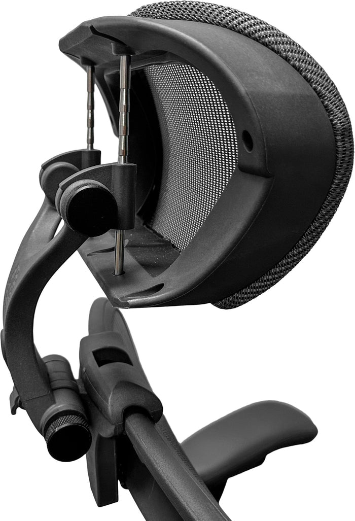 Close-up of an adjustable headrest for Herman Miller Aeron chair size B and C, Office Logix Shop