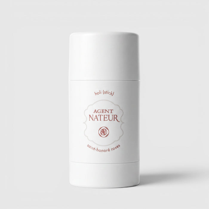 Shop Rescue Spa Holi (stick) Saint-Honore Roses aluminum-free natural deodorant in a white twist-up container.
