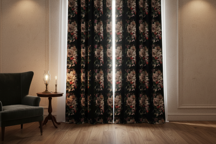 HOME by Makkala - Floral Fabric Room Shot (Lighter)