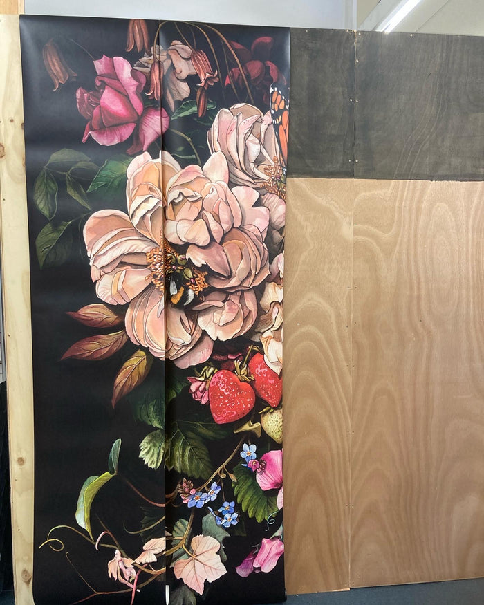 HOME by Makkala Floral - Custom Sized Wallpaper Mural (per m2)